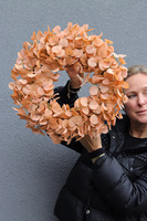 Eucalipto Orange, stylowy bordowy wianek na drzwi