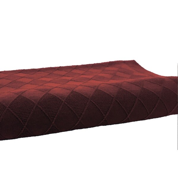 Knitted Vine, mięciutki koc / pled akrylowy, bordowy, wym.90x130cm