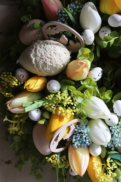 Modesti, wielkanocny wianek z jajkami, śr.35cm 