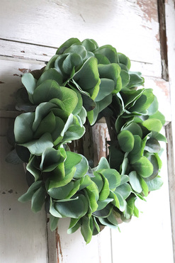 Eukaliptusowy Small, stylowy zielony wianek na drzwi, śr.36cm 