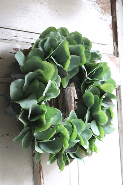 Eukaliptusowy Small, stylowy zielony wianek na drzwi, śr.36cm 