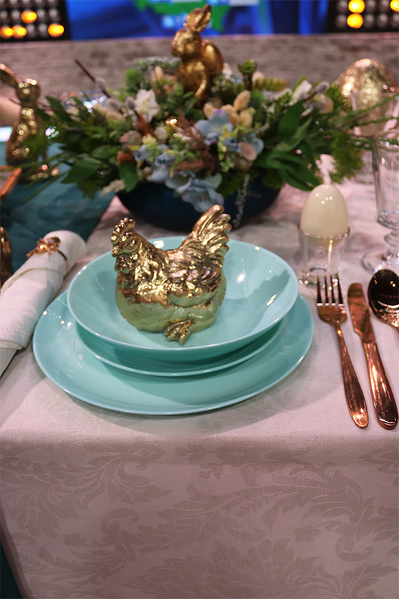 Divali, ceramiczny talerz deserowy, turkusowy, śr.19cm 