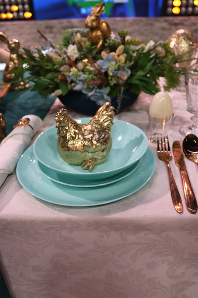 Divali, ceramiczny talerz deserowy, turkusowy, śr.19cm 