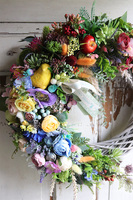 Jedrano, tęczowy wianek z ptaszkiem, śr.40cm