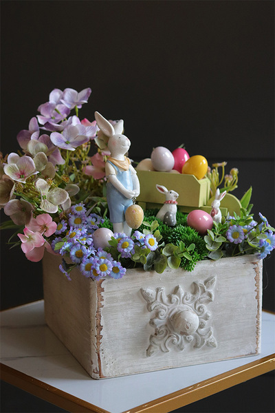 Rabbits in the Garden, dekoracja wielkanocna w szufladzie