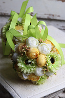 dekoracja kwiatowa kula, Yellona, śr.10cm 