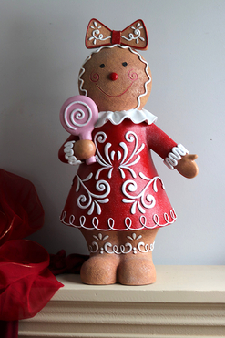 Gingerbread Lady, świąteczna figurka piernikowy ludek, wys.58.5cm