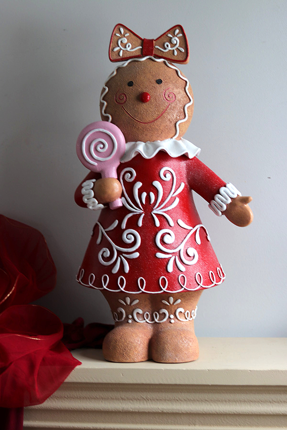 Gingerbread Lady, świąteczna figurka piernikowy ludek	
