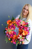 Lawa Glorioza, egzotyczny wianek dekoracyjny, śr.40cm