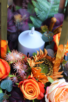 Angelo Garden Jesienny 2, lampion nagrobny z kwiatami