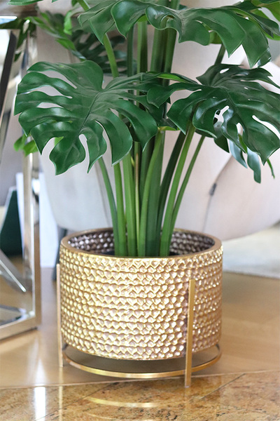 Monstera Golden Knot, sztuczne drzewo w doniczce