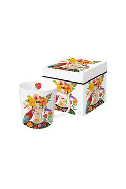 Frida&Birds, porcelanowy kubek z pudełkiem, poj.350ml