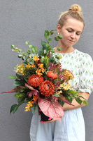 Aurena, bukiet nagrobny we wkładzie, dł.53cm