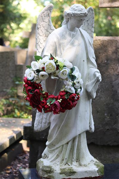 Biel & Czerwień Polonia Small, bogaty wianek patriotyczny