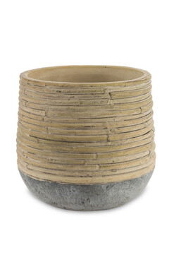 Bamboo Stone A, doniczka osłonka na kwiaty, wym.16.5x18cm