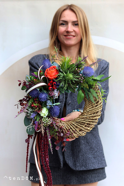 OD RĘKI Vincentia, wianek asymetryczny na drzwi, rozp.38cm 