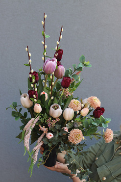 Tulippo England, wiosenny bukiet do wazonu, dł.50cm