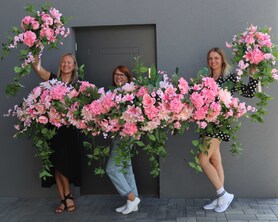 Mrągowo na Różowo, komplet dekoracji kwiatowych, WYPOŻYCZENIE 