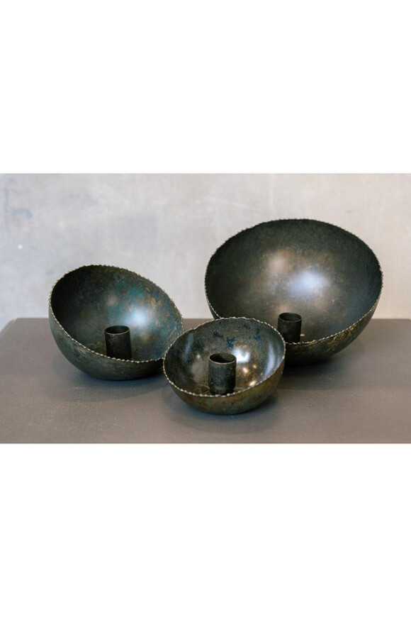 Rustic Green, świecznik metalowy
