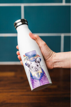 Aquarel Pets, termos stalowa butelka, myszka, poj.500ml
