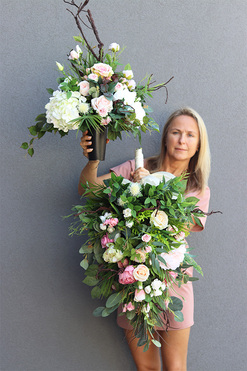 Rosanita, komplet dekoracji nagrobnych, wiązanka + bukiet    