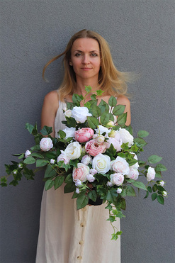 Roselissa, bukiet nagrobny we wkładzie, dł.55cm