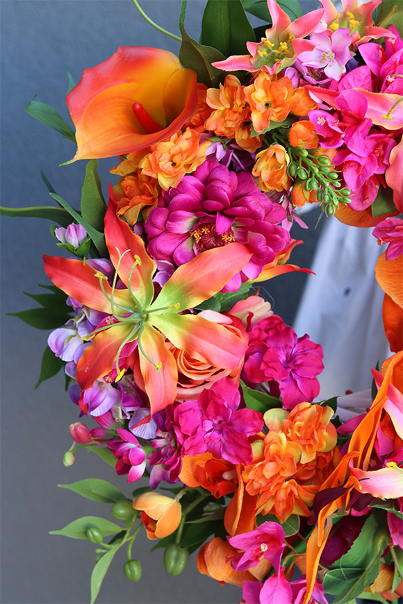 Lawa Glorioza, egzotyczny wianek dekoracyjny, śr.40cm