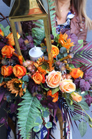 Angelo Garden Jesienny 2, lampion nagrobny z kwiatami