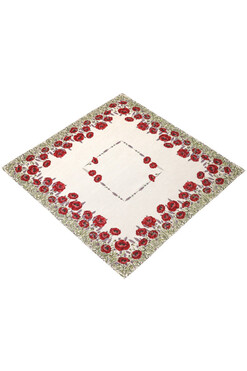 Maki i Lawenda, obrus gobelinowy serweta, 98x98cm