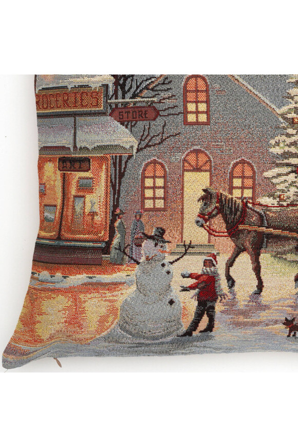 Przy Kościele, świąteczna poszewka gobelinowa dwustronna