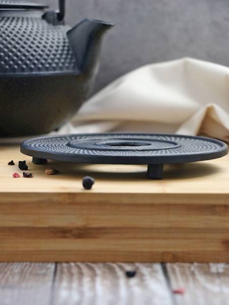 Awaji, żeliwny zestaw do herbaty, czarny