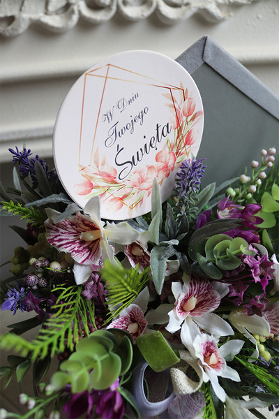 koperta / kompozycja flowerbox Ludmiła