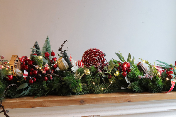 Mikołajowy Las Lollypop, girlanda świąteczna,