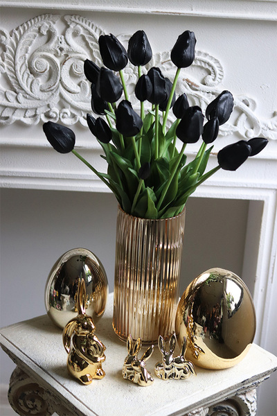 Black April, bukiet tulipanów gumowych Czerń