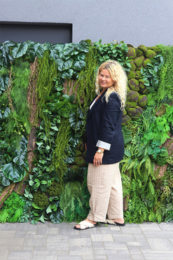 EcoGreen Wall, zielona ściana z roślin sztucznych panel, wym.185x110cm