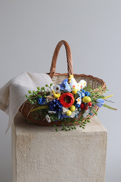 Mazovia Easter, dekorowany koszyczek wielkanocny, wys.29x33x26cm