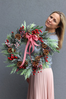 Redite 2, mroźny wianek zimowy z kokardą