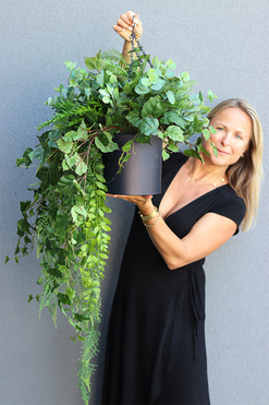 Greeneda Moni, zielona kompozycja wisząca, wym.110x40cm