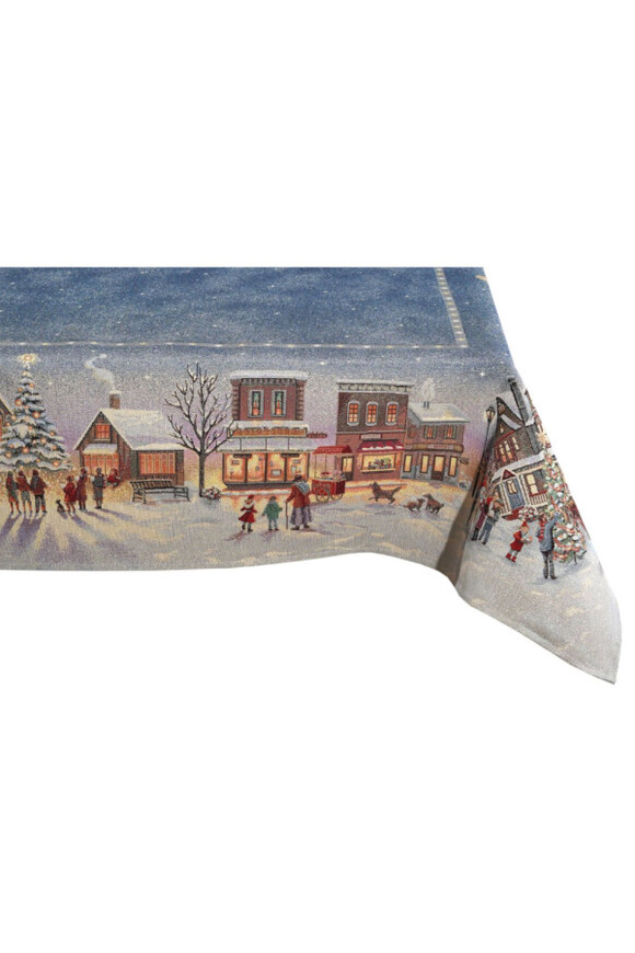 Przy Kościele świąteczny bieżnik gobelinowy	