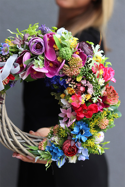 Kolorowa Moc, dekoracyjny wianek, śr.28cm