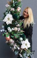 girlanda bożonarodzeniowa, Winter Greena, dł.170cm