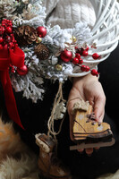 Zima na Lodowisku, świąteczny wianek z łyżwami