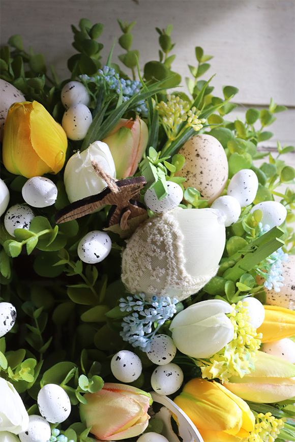 Modesti, wielkanocny wianek z jajkami, śr.35cm 