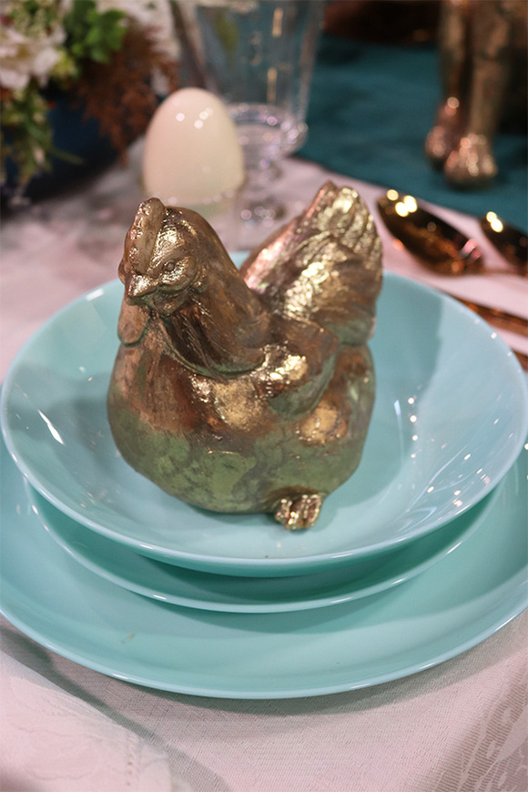 Divali, ceramiczny talerz deserowy, turkusowy, śr.19cm 