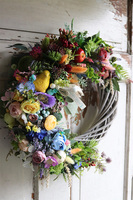 Jedrano, tęczowy wianek z ptaszkiem, śr.40cm