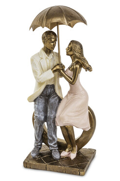 figurka Para Zakochanych pod Parasolem L, wys.25.5cm 