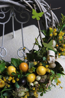 Żółta Wiosna, wielkanocny wianek dekoracyjny