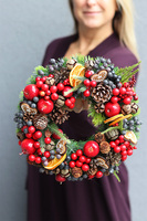 Wigilia Piernikowa 2, świąteczny wianek z suszem