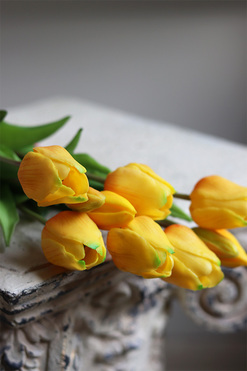 April New, bukiet tulipanów silikonowych Sunrise, 5szt. dł.46cm