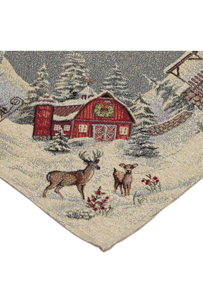 Red House, świąteczny obrus gobelinowy